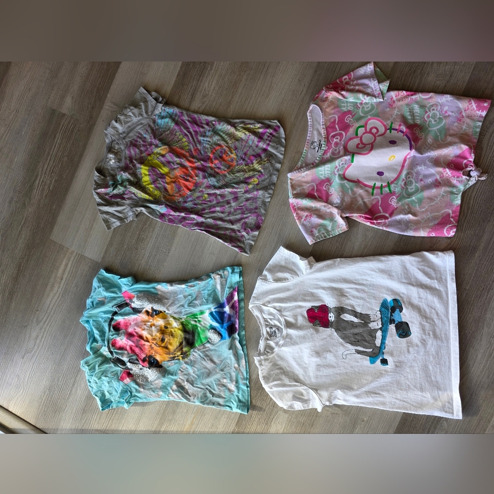 Colorful Kids Graphic T-Shirts Set